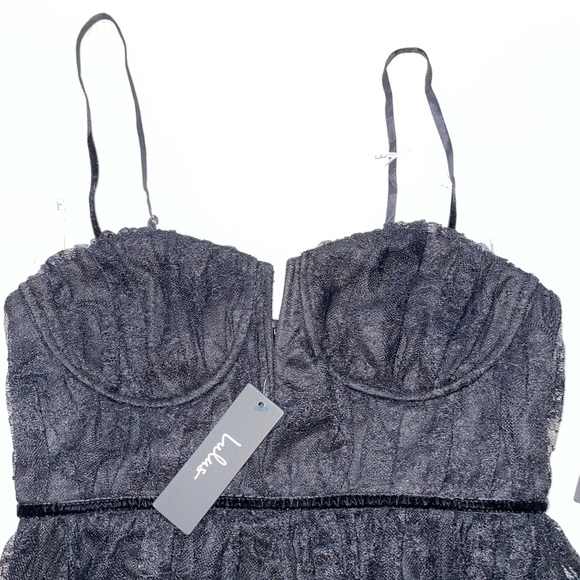Lulus Black Strapless‎ Lace Dress - Picture 2 of 11